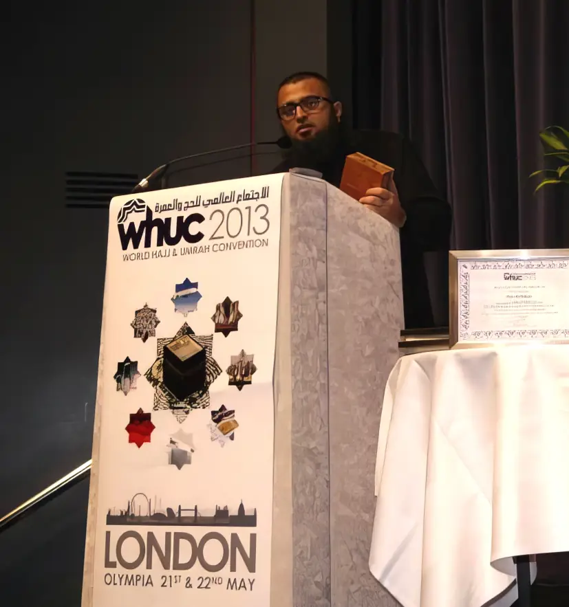 World Hajj and Umrah Convention 2013 award stand in London