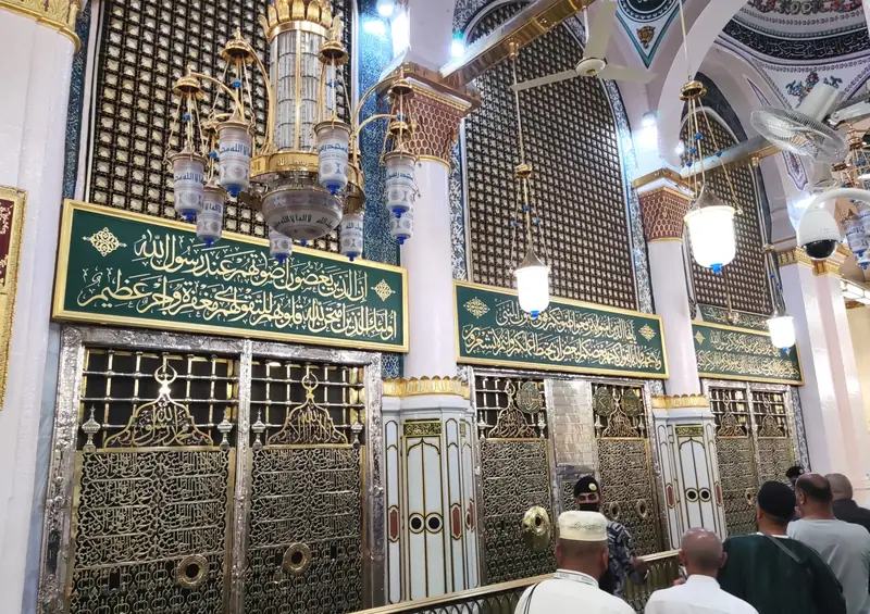Inside Masjid an-Nabawi, Madinah